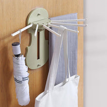 Plastic 7 in 1 Retractable Wall Mounted Pull Out Hanger for Kitchen Bath