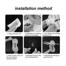 Plastic 7 in 1 Retractable Wall Mounted Pull Out Hanger for Kitchen Bath