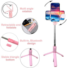Portable Foldable Selfie Stick with Remote Control, YouTuber Video Recording (1 Pc)