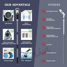 7-in-1 Electric Spin Scrubber Cleaning Brush with Extension Handle (1 Set)