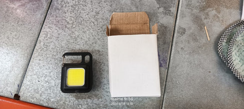 LED Battery Operated Keychain Flashlight with Folding Bracket (1 Pc)