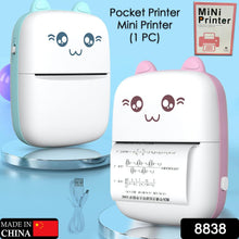 Pocket Mini Bluetooth Thermal Printer Wireless Smart Printer for Photos (Includes 1 Roll Paper)
